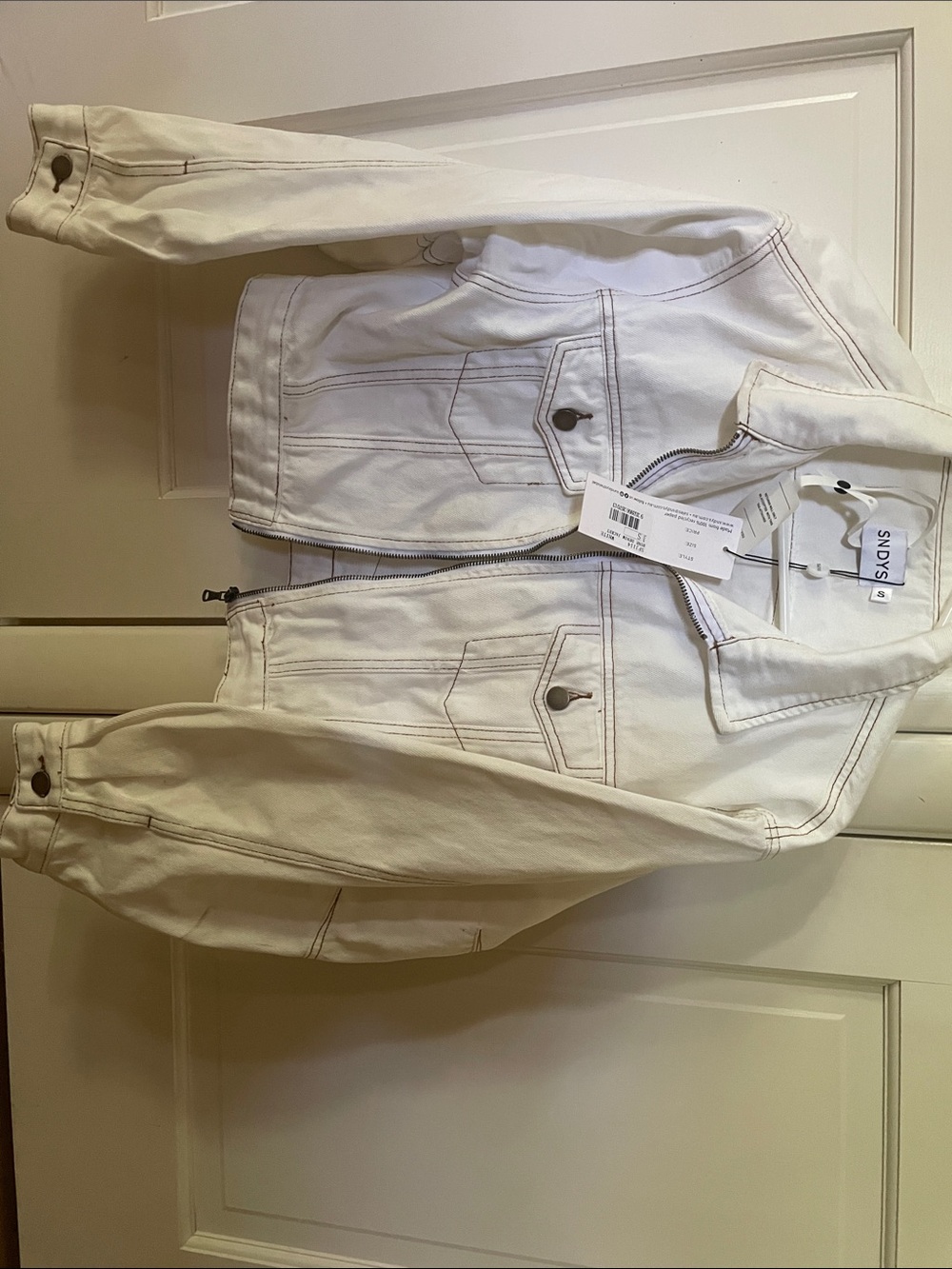 White Women's Denim Jacket - Clean Casual Layer